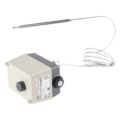 Jumo Capillary Thermostat, +500°C Max, SPST, Manual Reset, Surface Mount