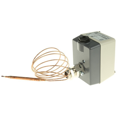 Jumo Capillary Thermostat, +100°C Max, SPST, Automatic Reset, Surface Mount