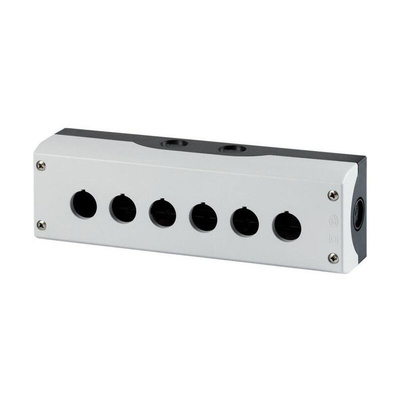 Eaton Grey Plastic RMQ Titan M22 Push Button Enclosure - 6 Hole 22mm Diameter