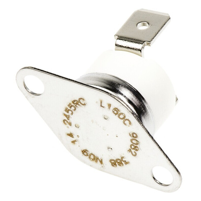 Honeywell Bi-Metallic Thermostat, Opens at +160°C, Closes at +135°C, +260°C Max, SPST NC, Automatic Reset