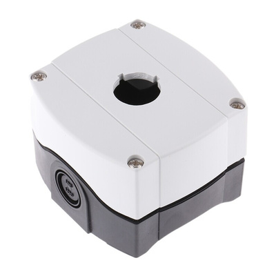 Allen Bradley Grey Plastic 800F Push Button Enclosure - 1 Hole 22mm Diameter