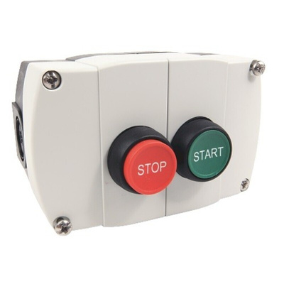 Allen Bradley Grey Plastic 800F Push Button Enclosure - 2 Hole 22mm Diameter