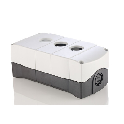 Allen Bradley Grey Plastic 800F Push Button Enclosure - 3 Hole 22mm Diameter