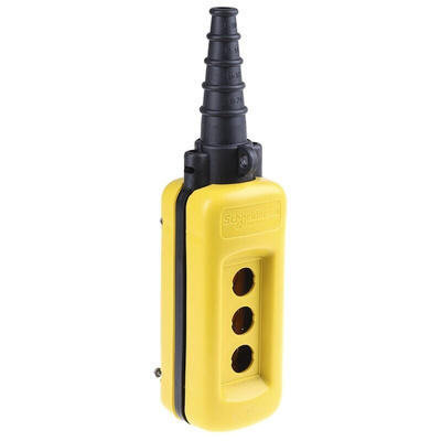 Schneider Electric Yellow Polypropylene Harmony XACA Pendant Station Enclosure - 3 Hole 22mm Diameter