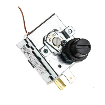 RS PRO Capillary Thermostat, +110°C Max, SPST, Manual Reset, Panel Mount