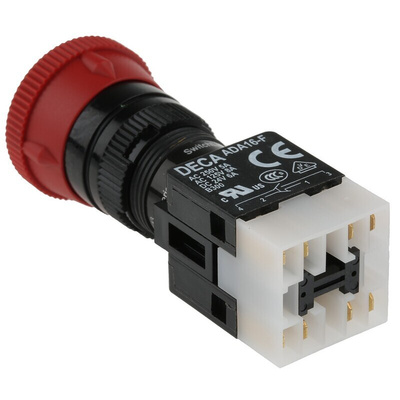 RS PRO Illuminated Emergency Stop Push Button, Panel Mount, DPDT, IP65