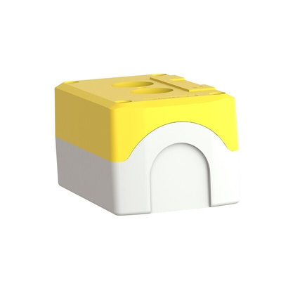 Schneider Electric Yellow Plastic Harmony XALK Push Button Enclosure - 2 Hole 22mm Diameter