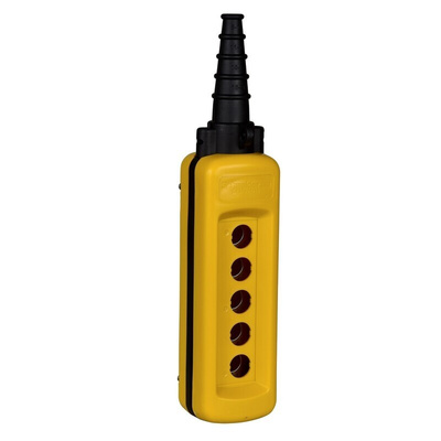 Schneider Electric Yellow Polypropylene Harmony XACA Push Button Control Station - 5 Hole 22mm Diameter