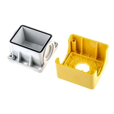 Yellow Plastic ABB Compact Push Button Enclosure - 1 Hole 22mm Diameter