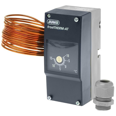 Jumo Capillary Thermostat, +15°C Max, SPST, Wall Mount