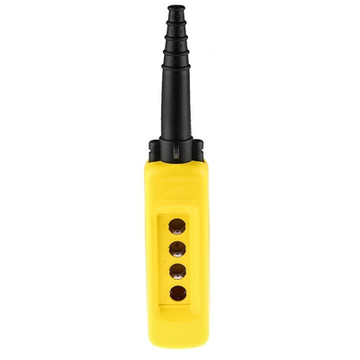 Schneider Electric Yellow Polypropylene Harmony XACA Pendant Station Enclosure - 4 Hole 22mm Diameter