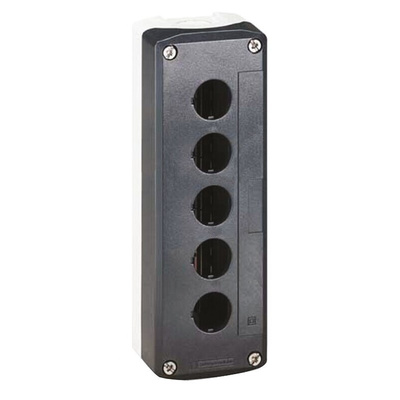 Schneider Electric Grey Plastic XAL Control Station Enclosure - 5 Hole 22mm Diameter