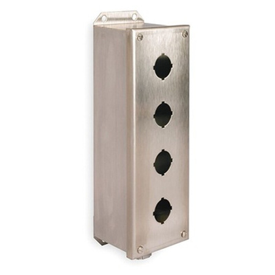 Schneider Electric Stainless Steel Harmony 9001K Push Button Enclosure - 4 Hole 30mm Diameter