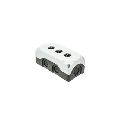 Lovato Grey Plastic Platinum Push Button Enclosure - 3 Hole 22mm Diameter