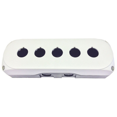 Lovato Grey Plastic Platinum Push Button Enclosure - 5 Hole 22mm Diameter