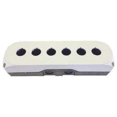 Lovato Grey Plastic Platinum Push Button Enclosure - 6 Hole 22mm Diameter