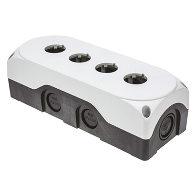 Lovato Grey Plastic Platinum Push Button Enclosure - 4 Hole 22mm Diameter