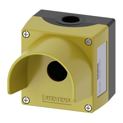Siemens Yellow Metal SIRIUS ACT Push Button Enclosure - 1 Hole 22mm Diameter