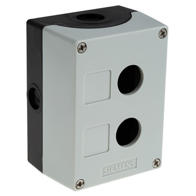 Siemens Grey Plastic SIRIUS ACT Push Button Enclosure - 2 Hole 22mm Diameter