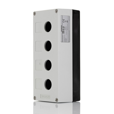 Siemens Grey Plastic SIRIUS ACT Push Button Enclosure - 4 Hole 22mm Diameter