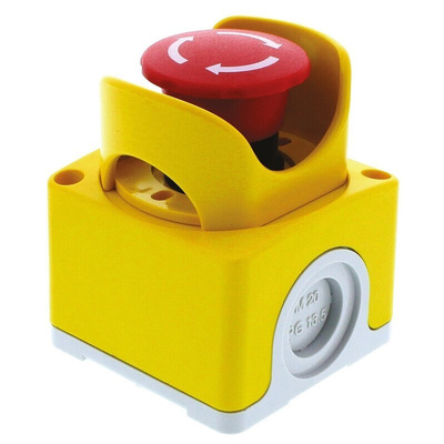 ABB 1SFA Series Twist Release Emergency Stop Push Button, Surface Mount, 2NC, IP66, IP67, IP69K