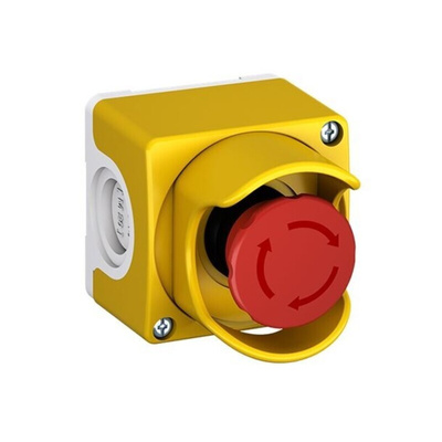 ABB 1SFA Series Twist Release Emergency Stop Push Button, Surface Mount, 2NC, IP66, IP67, IP69K