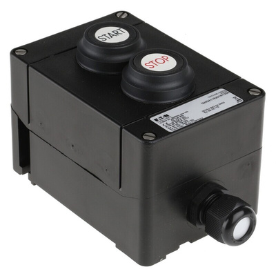 Eaton Push Button Control Station, 2 Cutouts, IP65, IP67