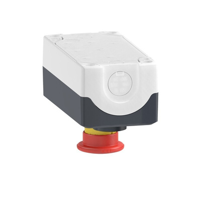 Schneider Electric Latching, Spring Return Control Station Switch - 2NO, SPST, Polycarbonate, 3 Cutouts, Black, Red,