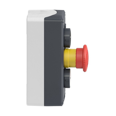 Schneider Electric Latching, Spring Return Control Station Switch - 2NO, SPST, Polycarbonate, 3 Cutouts, Black, Red,