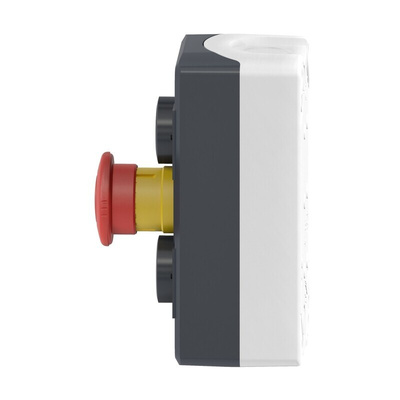 Schneider Electric Latching, Spring Return Control Station Switch - 2NO, SPST, Polycarbonate, 3 Cutouts, Black, Red,