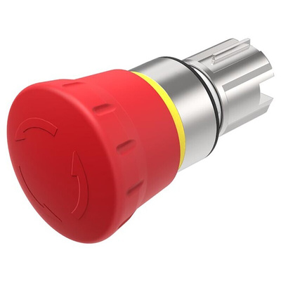 EAO 45 Series Twist Release Emergency Stop Push Button, Panel Mount, 22mm Cutout, IP66, IP67, IP69K