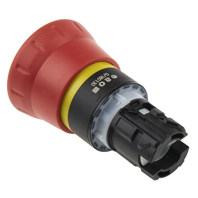 EAO 45 Series Twist Release Illuminated Emergency Stop Push Button, Panel Mount, 16mm Cutout, IP66, IP67, IP69K