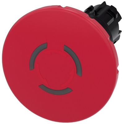 Siemens 3SU1 Series Twist Release Illuminated Emergency Stop Push Button, Panel Mount, 22mm Cutout, IP66, IP67, IP69