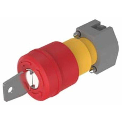 EAO Series 04 Series Key Release Emergency Stop Push Button, Panel Mount, 22mm Cutout, IP65