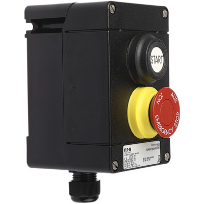Eaton Push Button Control Station, 2 Cutouts, IP67