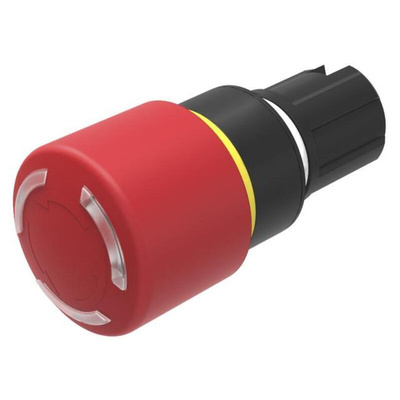 EAO 45 Series Twist Release Illuminated Emergency Stop Actuator, Panel Mount, 22mm Cutout