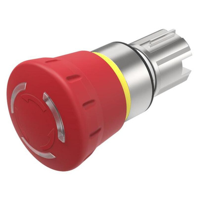 EAO 45 Series Twist Release Illuminated Emergency Stop Actuator, Panel Mount, 22mm Cutout