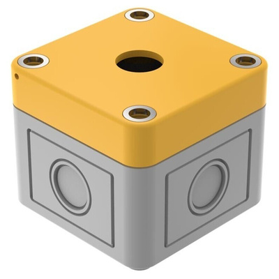 EAO Grey/Yellow Plastic 61 Enclosure - 1 Hole
