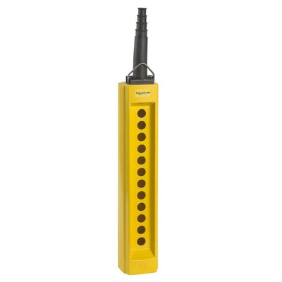 Schneider Electric Yellow GRP XACB Pendant Station Enclosure - 12 Hole 30mm Diameter