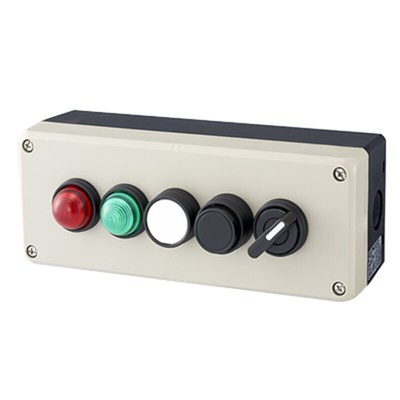 Idec Grey Polycarbonate FB Enclosure - 5 Hole 22mm Diameter