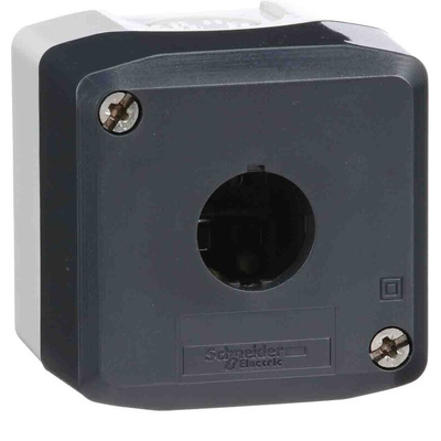 Schneider Electric Light Grey Polycarbonate XAL Control Station Enclosure - 1 Hole 22mm Diameter