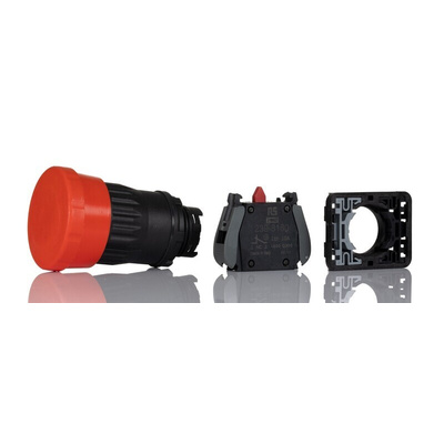 RS PRO Twist Release Emergency Stop Push Button, Panel Mount, 22mm Cutout, 1NC, IP65