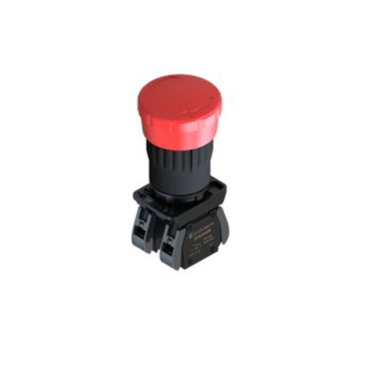RS PRO Twist Release Emergency Stop Push Button, Panel Mount, 22mm Cutout, 2NC, IP65