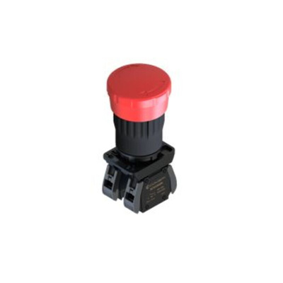 RS PRO Twist Release Emergency Stop Push Button, Panel Mount, 22mm Cutout, 1 NO + 1 NC, IP65
