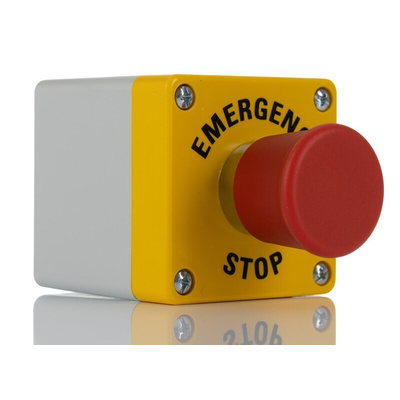 RS PRO Pull Release Emergency Stop Push Button, Surface Mount, 1NC, IP65