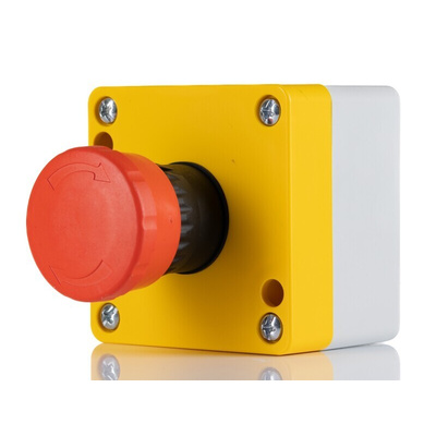 RS PRO Twist Release Emergency Stop Push Button, Surface Mount, 2NC, IP65