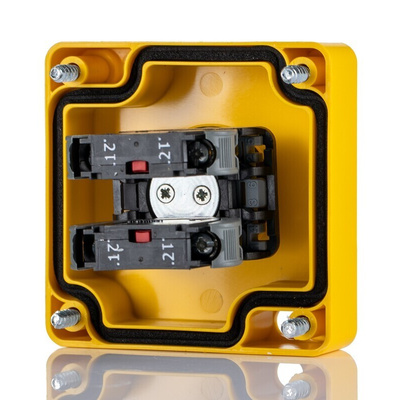RS PRO Twist Release Emergency Stop Push Button, Surface Mount, 2NC, IP65