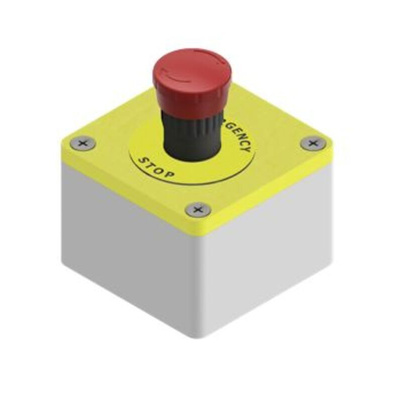RS PRO Twist Release Emergency Stop Push Button, Surface Mount, 1NC, IP65