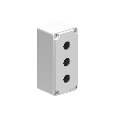 Lovato Grey Aluminium Alloy LPZM Empty Control Station - 3 Hole 22mm Diameter