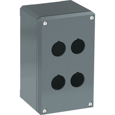Grey Aluminium Modular Metal Push Button Enclosure - 4 Hole